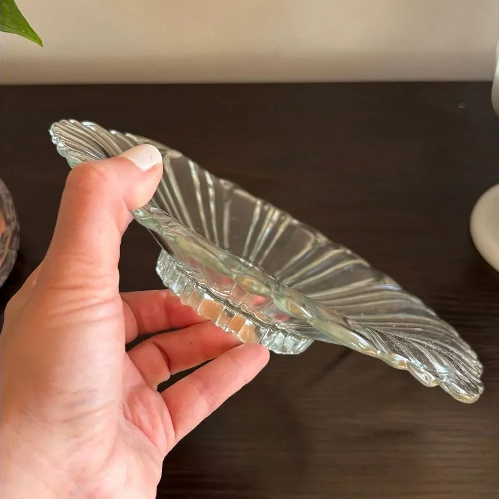 🎀Vintage🎀 Round Clear Glass Trinket Dish
